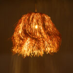 GLOBOSTAR® GUADELOUPE 02154 Boho Κρεμαστό Φωτιστικό Οροφής με Ντουί 1 x E27 AC 220-240V IP20 - Μπεζ - Μ50 x Π50 x Υ40cm - Image 3