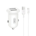 XO CC67 Mini Smart Φορτιστής Αυτοκινήτου με 2 Θύρες USB 2.4A και Καλώδιο Type-C (NB103)