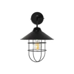 GLOBOSTAR® CAGE 203-0096 Vintage Φωτιστικό Τοίχου - Απλίκα με Ντουί 1 x E27 AC 220-240V IP20 - Μαύρο - M22 x Π28 x Υ35cm - Image 4