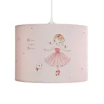 GLOBOSTAR® BALLERINA 204-0015 Παιδικό Κρεμαστό Φωτιστικό Οροφής με Ντουί 1 x E27 AC 220-240V IP20 - Ροζ - Μ28 x Π28 x Υ24cm - Image 5