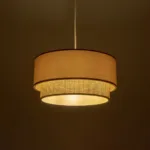 GLOBOSTAR® BIGGIE 204-0096 Μοντέρνο Κρεμαστό Φωτιστικό Οροφής με Ντουί 1 x E27 AC 220-240V IP20 - Μπεζ - Μ30 x Π30 x Υ17cm - Image 3