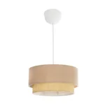GLOBOSTAR® BIGGIE 204-0096 Μοντέρνο Κρεμαστό Φωτιστικό Οροφής με Ντουί 1 x E27 AC 220-240V IP20 - Μπεζ - Μ30 x Π30 x Υ17cm - Image 4