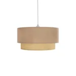 GLOBOSTAR® BIGGIE 204-0096 Μοντέρνο Κρεμαστό Φωτιστικό Οροφής με Ντουί 1 x E27 AC 220-240V IP20 - Μπεζ - Μ30 x Π30 x Υ17cm - Image 5