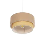 GLOBOSTAR® BIGGIE 204-0096 Μοντέρνο Κρεμαστό Φωτιστικό Οροφής με Ντουί 1 x E27 AC 220-240V IP20 - Μπεζ - Μ30 x Π30 x Υ17cm - Image 6