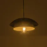 GLOBOSTAR® AURA 204-0117 Μοντέρνο Κρεμαστό Φωτιστικό Οροφής με Ντουί 1 x E27 AC 220-240V IP20 - Μαύρο & Λευκό - Μ37 x Π37 x Υ14,5cm - Image 3