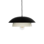 GLOBOSTAR® AURA 204-0117 Μοντέρνο Κρεμαστό Φωτιστικό Οροφής με Ντουί 1 x E27 AC 220-240V IP20 - Μαύρο & Λευκό - Μ37 x Π37 x Υ14,5cm - Image 5
