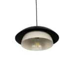 GLOBOSTAR® AURA 204-0117 Μοντέρνο Κρεμαστό Φωτιστικό Οροφής με Ντουί 1 x E27 AC 220-240V IP20 - Μαύρο & Λευκό - Μ37 x Π37 x Υ14,5cm - Image 6