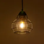 GLOBOSTAR® BUR 204-0180 Μοντέρνο Κρεμαστό Φωτιστικό Οροφής Μονόφωτο 1 x E27 AC 220-240V IP20 Μαύρο - Μ16 x Π16 x Υ19cm - Image 2