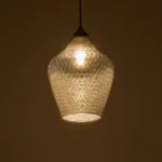 GLOBOSTAR® SKLO 206-0024 Μοντέρνο Κρεμαστό Φωτιστικό Οροφής με Ντουί 1 x E27 AC 220-240V IP20 - Μαύρο Φιμέ - Μ22 x Π22 x Υ31cm - Image 3