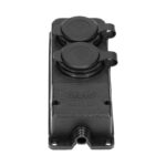 Redpoint 13165 ΠΟΛΥΠΡΙΖΟ ΣΤΕΓΑΝΟ ΧΩΡΙΣ ΚΑΛΩΔΙΟ 2 ΘΕΣΕΩΝ IP44 ΜΑΥΡΟ ORNO - Image 2