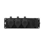Redpoint 13166 ΠΟΛΥΠΡΙΖΟ ΣΤΕΓΑΝΟ ΧΩΡΙΣ ΚΑΛΩΔΙΟ 3 ΘΕΣΕΩΝ IP44 ΜΑΥΡΟ ORNO - Image 8