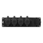 Redpoint 13167 ΠΟΛΥΠΡΙΖΟ ΣΤΕΓΑΝΟ ΧΩΡΙΣ ΚΑΛΩΔΙΟ 4 ΘΕΣΕΩΝ IP44 ΜΑΥΡΟ ORNO - Image 9