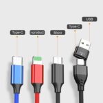 Redpoint ΚΑΛΩΔΙΟ USB 6 ΣΕ 1 (A&C ΣΕ MICRO, C, LIGHTNING) 1,5m (ΠΡΟΕΛΕΥΣΗ ΚΙΝΑ) - Image 4