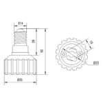 GLOBOSTAR® ADAPTOR 77796 Αντάπτορας/Μετατροπέας από Ντουί E14 σε GU10 IP20 - Μ3.5 x Π3.5 x Υ5cm - Image 5
