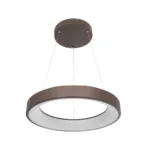 GLOBOSTAR® SALEM 61244 Μοντέρνο Κρεμαστό Φωτιστικό Οροφής LED 75W 8625lm 120° AC 220-240V IP20 Ρυθμιζόμενο Λευκό CCT με Χειριστήριο από 2700K έως 6000K Dimmable - Lumileds SMD Chip - Καφέ Ματ - Μ45 x Π45 x Υ6cm - 3 Χρόνια Εγγύηση - Image 2