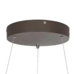 GLOBOSTAR® SALEM 61244 Μοντέρνο Κρεμαστό Φωτιστικό Οροφής LED 75W 8625lm 120° AC 220-240V IP20 Ρυθμιζόμενο Λευκό CCT με Χειριστήριο από 2700K έως 6000K Dimmable - Lumileds SMD Chip - Καφέ Ματ - Μ45 x Π45 x Υ6cm - 3 Χρόνια Εγγύηση - Image 6