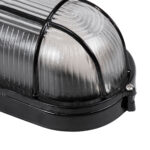 GLOBOSTAR® BOATLIGHT 61583 Vintage Φωτιστικό Καραβοχελώνα Τοίχου & Οροφής με Ντουί 1 x E27 AC 220-240V Αδιάβροχο IP65 - Μαύρο Ματ - Μ21 x Π10.4 x Υ9cm - Image 6