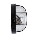 GLOBOSTAR® BOATLIGHT 61586 Vintage Φωτιστικό Καραβοχελώνα Τοίχου & Οροφής με Ντουί 1 x E27 AC 220-240V Αδιάβροχο IP65 - Μαύρο Ματ - Μ17.5 x Π17.5 x Υ9cm - Image 3
