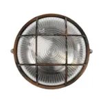 GLOBOSTAR® BOATLIGHT 61623 Vintage Φωτιστικό Καραβοχελώνα Τοίχου & Οροφής με Ντουί 1 x E27 AC 220-240V Αδιάβροχο IP65 - Χάλκινο Παλαιωμένο Εφέ Σκουριάς Ματ - Μ17.5 x Π17.5 x Υ9cm - Image 2
