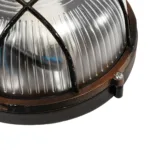GLOBOSTAR® BOATLIGHT 61623 Vintage Φωτιστικό Καραβοχελώνα Τοίχου & Οροφής με Ντουί 1 x E27 AC 220-240V Αδιάβροχο IP65 - Χάλκινο Παλαιωμένο Εφέ Σκουριάς Ματ - Μ17.5 x Π17.5 x Υ9cm - Image 5