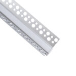 GLOBOSTAR® ALP-PLASTERIN GYPSO 70836-3M Χωνευτό Προφίλ Αλουμινίου Ειδικό για Εσωτερική Γωνία Γυψοσανίδας με Λευκό Γαλακτερό Πατητό Κάλυμμα για Ταινίες LED IP20 - Ασημί & Λευκό - Μ300 x Π3.1 x Υ1.3cm - Πακέτο 5 Τεμαχίων - Image 4