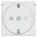 Πρίζα σουκο με καπάκι 2 θέσεων Λευκή 2Ρ+Ε 16Α 250V