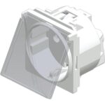 Πρίζα σουκο με καπάκι 2 θέσεων Λευκή 2Ρ+Ε 16Α 250V - Image 3