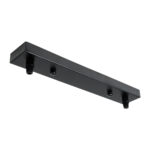 GLOBOSTAR® WALLBASE 77521 Γραμμική Μεταλλική Ροζέτα για Κρέμαση 2 Φωτιστικών - Μαύρο - Μ30 x Π5 x Υ2cm - Image 3