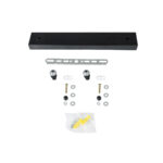 GLOBOSTAR® WALLBASE 77521 Γραμμική Μεταλλική Ροζέτα για Κρέμαση 2 Φωτιστικών - Μαύρο - Μ30 x Π5 x Υ2cm - Image 4