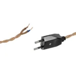 GLOBOSTAR® WHIP 77672 Μοντέρνο DIY Πλεκτό Καλώδιο με Ντουί 1 x E27, Διακόπτη On/Off & Πρίζα AC 220-240V IP20 - Καφέ & Μαύρο - Μ150 x Π2.7 x Υ1.9cm - Image 2