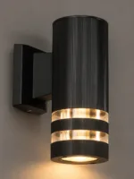 GLOBOSTAR® ORION 77886 Μοντέρνο Φωτιστικό Τοίχου - Απλίκα με Ντουί 1 x GU10 AC 220-240V Αδιάβροχο IP65 - Μαύρο Ματ - Μ9 x Π15.5 x Υ22cm - Image 3