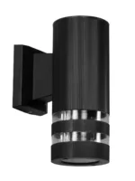 GLOBOSTAR® ORION 77886 Μοντέρνο Φωτιστικό Τοίχου - Απλίκα με Ντουί 1 x GU10 AC 220-240V Αδιάβροχο IP65 - Μαύρο Ματ - Μ9 x Π15.5 x Υ22cm - Image 4