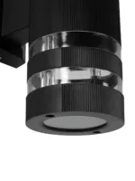 GLOBOSTAR® ORION 77886 Μοντέρνο Φωτιστικό Τοίχου - Απλίκα με Ντουί 1 x GU10 AC 220-240V Αδιάβροχο IP65 - Μαύρο Ματ - Μ9 x Π15.5 x Υ22cm - Image 5