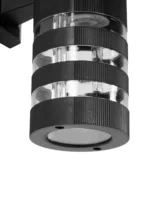 GLOBOSTAR® ORION 77887 Μοντέρνο Φωτιστικό Τοίχου - Απλίκα με Ντουί 2 x GU10 AC 220-240V Αδιάβροχο IP65 - Μαύρο Ματ - Μ9 x Π15 x Υ35.5cm - Image 5