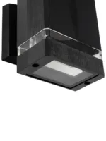 GLOBOSTAR® QUATRO 77896 Μοντέρνο Φωτιστικό Τοίχου - Απλίκα με Ντουί 1 x GU10 AC 220-240V Αδιάβροχο IP65 - Μαύρο Ματ - Μ11 x Π13 x Υ17.5cm - Image 5
