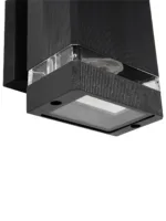 GLOBOSTAR® QUATRO 77897 Μοντέρνο Φωτιστικό Τοίχου - Απλίκα με Ντουί 2 x GU10 AC 220-240V Αδιάβροχο IP65 - Μαύρο Ματ - Μ11 x Π13 x Υ21.5cm - Image 5