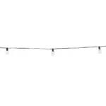 GLOBOSTAR® TWILIGHT 79667 Μοντέρνο Φωτιστικό Κήπου Γιρλάντα 7.5m με 15 Λάμπες & IR Ασύρματο Χειριστήριο LED 9W 810lm 360° DC 3.7V με Φωτοβολταϊκό Panel 5.5V 1.5W & Επαναφορτιζόμενη Μπαταρία Li-ion 3.6V 1x18650 2200mAh Αδιάβροχο IP65 Θερμό Λευκό 2700Κ Dimmable - Sanan SMD Chip - Μαύρο & Διάφανο - Μ750 x Π4 x Υ7cm - 2 Χρόνια Εγγύηση - Image 3