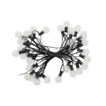 GLOBOSTAR® TWILIGHT 79668 Μοντέρνο Φωτιστικό Κήπου Γιρλάντα 10.5m με 30 Λάμπες & IR Ασύρματο Χειριστήριο LED 18W 1620lm 360° DC 3.7V με Φωτοβολταϊκό Panel 5.5V 3W & Επαναφορτιζόμενη Μπαταρία Li-ion 3.6V 2x18650 4400mAh Αδιάβροχο IP65 Θερμό Λευκό 2700Κ Dimmable - Sanan SMD Chip - Μαύρο & Διάφανο - Μ1050 x Π4 x Υ7cm - 2 Χρόνια Εγγύηση - Image 4