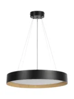 kelvo® RONDO KLV-101-0587 Κρεμαστό Φωτιστικό Οροφής LED 36W 3600lm 120° AC 220-240V IP20 Ρυθμιζόμενο Λευκό CCT με Διακόπτη στο Driver 2700K/4500K/6000K Triac Dimmable - Lumileds SMD Chip & ENEC/TÜV Driver - Μαύρο Ματ & Εφέ Ξύλου - Μ50 x Π50 x Υ7cm - 5 Χρόνια Εγγύηση - Image 4