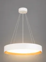 kelvo® RONDO KLV-101-0589 Κρεμαστό Φωτιστικό Οροφής LED 36W 3600lm 120° AC 220-240V IP20 Ρυθμιζόμενο Λευκό CCT με Διακόπτη στο Driver 2700K/4500K/6000K Triac Dimmable - Lumileds SMD Chip & ENEC/TÜV Driver - Λευκό Ματ & Εφέ Ξύλου - Μ50 x Π50 x Υ7cm - 5 Χρόνια Εγγύηση - Image 3