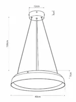 kelvo® VOLA KLV-101-0590 Κρεμαστό Φωτιστικό Οροφής LED 24W 2400lm 120° AC 220-240V IP20 Ρυθμιζόμενο Λευκό CCT με Διακόπτη στο Driver 2700K/4500K/6000K Triac Dimmable - Lumileds SMD Chip & ENEC/TÜV Driver - Μαύρο Ματ & Λευκό Ματ - Μ40 x Π40 x Υ7cm - 5 Χρόνια Εγγύηση - Image 6