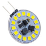 GLOBOSTAR® G4SIDE 76104 Λάμπα G4 LED 3W 300lm 120° DC 12-24V IP20 Ψυχρό Λευκό 6000K Dimmable - Sanan SMD Chip - Side Pin - Μ2.9 x Π2.9 x Υ0.8cm - 2 Χρόνια Εγγύηση - Image 2