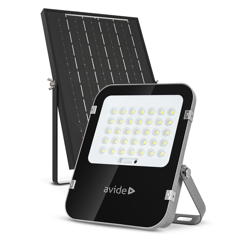 asolflcw-10ah-smsp_p Avide LED Ηλιακός Προβολέας 100W 6400K με Ξεχωριστό Ηλιακό Πάνελ και Τηλεχειριστήριο - Image 1