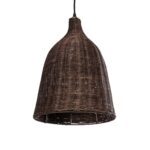 GLOBOSTAR® BAHAMAS 01367 Boho Κρεμαστό Φωτιστικό Οροφής με Ντουί 1 x E27 AC 220-240V IP20 - Καφέ - Μ30 x Π30 x Υ40cm