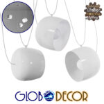 GLOBOSTAR® JASPER 01376 Μοντέρνό Κρεμαστό Φωτιστικό Οροφής με Ντουί 3 x E27 AC 220-240V IP20 - Λευκό - Μ85 x Π40 x Υ50cm - Σετ 3 Τεμαχίων